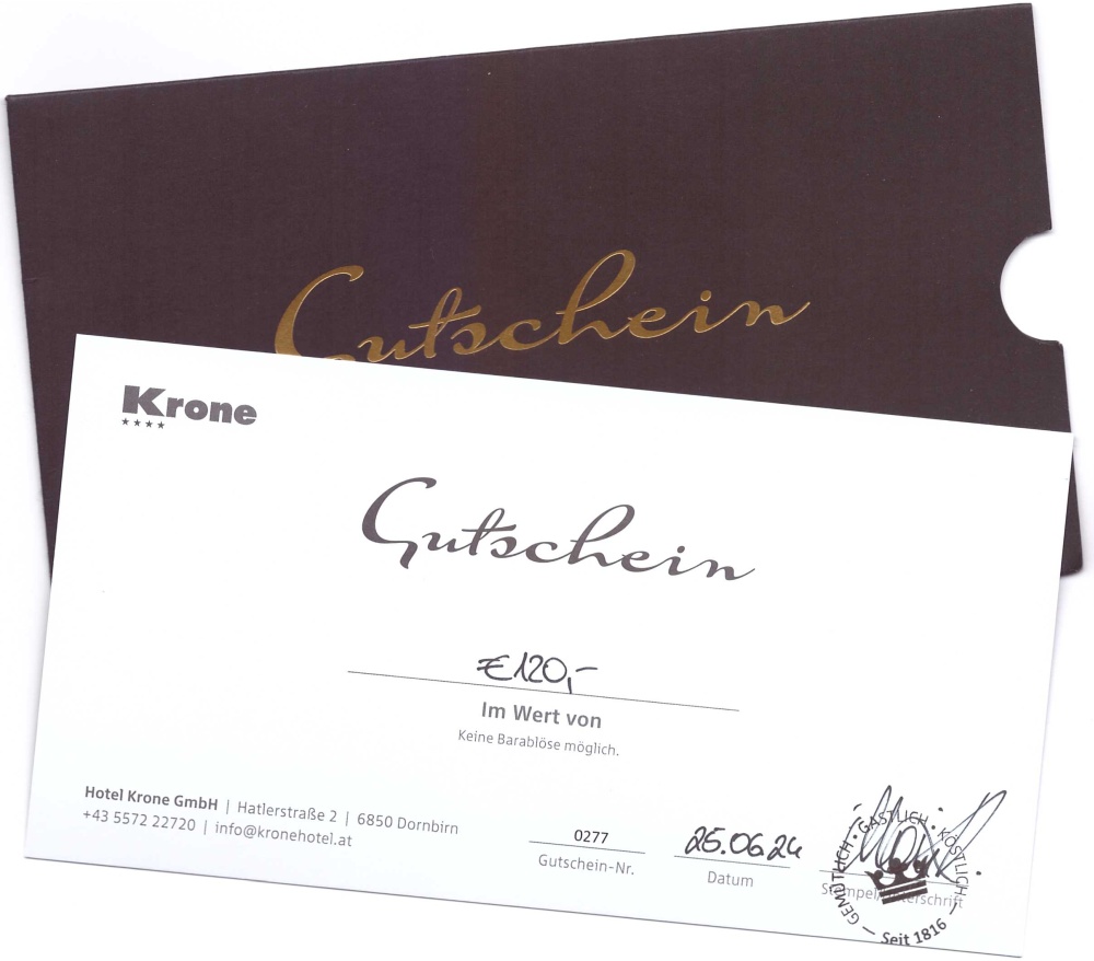 Gutschein der 60er f�r Mannschafsf�hrer Peter Troy