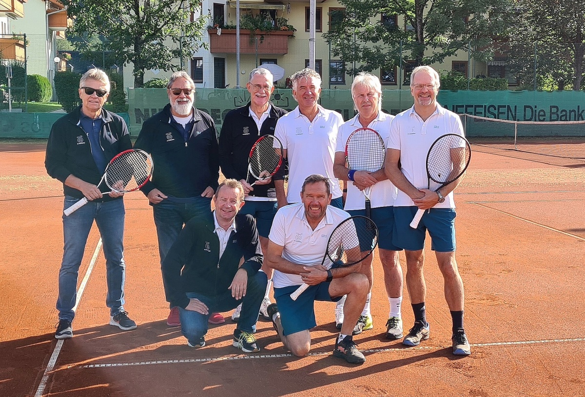 Team Herren 55 des TC Dornbirn bereit zum Aufstiegsspiel zur Staatsliga beim UTC Bruck