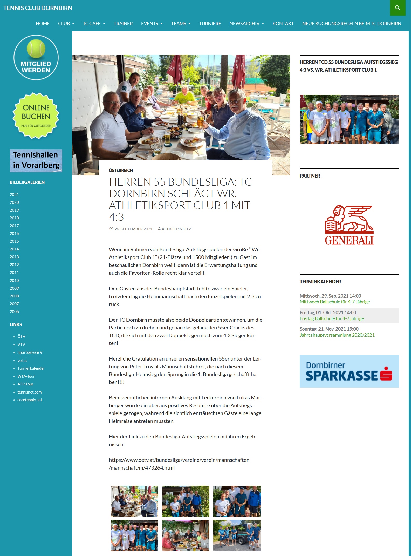 TC Dornbirn besiegt den Wiener Athlektiksport Club und ist damit aufstiegsberechtigt in die Bundesliga