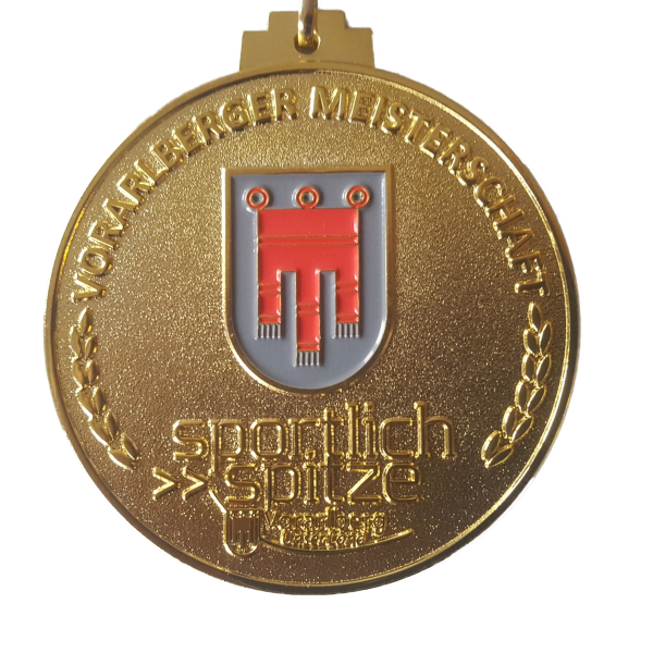 Goldmedaille bei der VTV Ehrung f�r VMM Meister Herren 55 2021 in Dornbirn