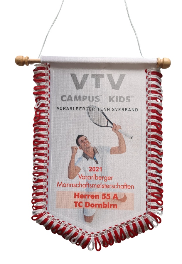 Ehrenwimpel des VTV f�r Herren 55er des TC Dornbirn